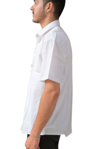 Camisa de Vestir Casual y Formal para Hombre, 100% Algodón, Tejido Twill Transpirable, Estampado Primaveral, Cuello Mao, Botón Único, ODM - Product Image 2