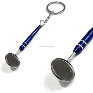 World Precision Surgical Dental Mouth <b>Mirror</b> Keychain Stainless Steel Blue Handle ENT Surgical Instrument Machinery Gift - Product Image 5