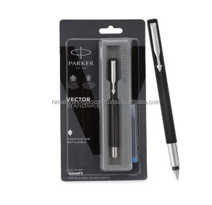 ปากกาหมึกซึม Parker Vector Standard ชุด 3 ชิ้น พร้อมตลับหมึก 1 ตลับ สีหมึกน้ำเงินดำ ตัวด้ามโครเมียม ปลายปากกาแบบเติมได้ หัวเข็ม - Product Image 1