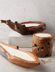 Handmade Wooden Candle Holder Brown <b>Tealight</b> Candlestick Column Tapered Round Home Decoration Christmas - Product Image 4
