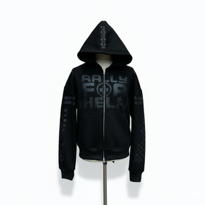 Sudadera con capucha unisex de algodón French Terry con cremallera y logo personalizado, talla cómoda, estilo regular para otoño - Product Image 1