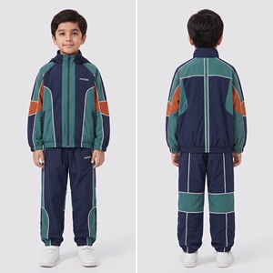 Bulk Manufacturer Girls Reflective Safety <b>Waterproof</b> Breathable Color Windbreaker Tracksuit - Product Image 3