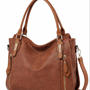 Bolso de hombro de cuero para mujer de la mejor calidad, bolso duradero con bolsillos organizadores para uso en la oficina y fiestas, disponible para la venta. - Product Image 1