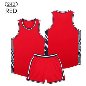 Maillots de basketball réversibles personnalisés pour hommes – Uniformes athlétiques sans manches en maille 100 % polyester à enfiler pour entraînement d'équipe (modèle vierge) - Product Image 4