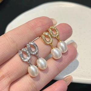 Pendientes de Plata S925 con Perlas Edison de Agua Dulce de 10-11 mm, Diseño de Joyería Clásico, Versátil y con Encanto Exquisito - Product Image 5