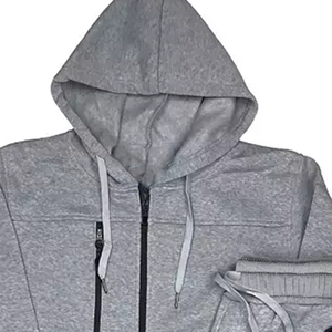 Conjunto Deportivo Clásico para Hombre, Otoño Invierno, Informal, Sólido, Sudadera con Capucha de Manga Larga, Pantalones Jogger a Juego, Dos Piezas, 100% - Product Image 4