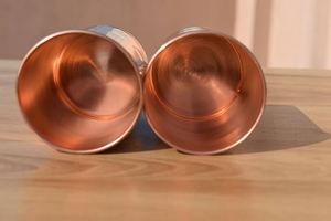 Copper Cocktail Glass Tumbler Ayurvedic Drinking Water Cup Handmade Metal <b>Drinkware</b> - Product Image 2