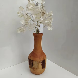 Maceta de Madera de Alta Calidad para Decoración de Escritorio de Oficina, Venta al por Mayor de Fábrica, Florero de Madera de Color Natural para Decoración del Hogar - Product Image 1