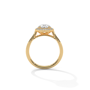 แหวนเพชรทองคำ 14K เพชรเพาะเลี้ยงในห้องปฏิบัติการ แหวนทองคำแท้ 18K สำหรับผู้หญิง สไตล์คลาสสิก รับรองโดย IGI แหวนหมั้น แหวนวันครบรอบ - Product Image 5