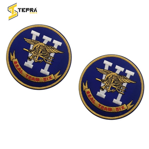 TEPRA Embroidered Circle Patch SEAL Team Six Iron-On Applique Woven Fabric <b>Badge</b> for Cloth Decoration - Product Image 1