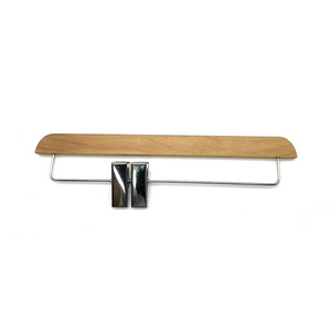 Wooden Customizable Pants Hangers Adjustable <b>Clips</b> Space Saving Design <b>Hook</b> Type Installation for Wardrobe Clothing - Product Image 4