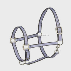 Correa de nailon con patrón de rayas de lujo, collar de cabeza de caballo de nailon 100% con acabado satinado de alta calidad, hardware - Product Image 6