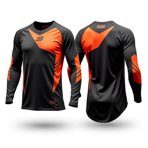 เสื้อกีฬาคุณภาพสูง ออกแบบเองได้ ด้วยเทคนิคการพิมพ์แบบ Sublimation สำหรับมอเตอร์ครอส แข่งรถออโต้ ไซส์ใหญ่ สำหรับขี่มอเตอร์ไซค์ มอเตอร์ครอส แข่งรถ แบบ Unisex - Product Image 5