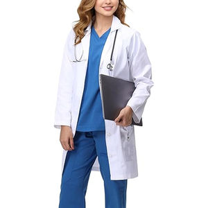 Bata de laboratorio médica con color y logotipo personalizados, bata de laboratorio médica de gran venta, bata de laboratorio médica del mejor material - Product Image 3