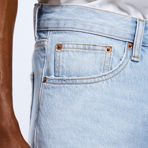 Jeans de Mezclilla de Cintura Media para Mujer, de Alta Calidad, Transpirables, Corte Holgado, Pierna Recta, Pantalones de Moda de Verano, Proveedor Mayorista de Fábrica - Product Image 6