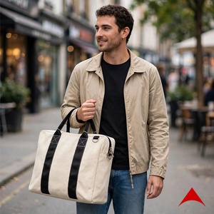 Bolsa de Mensajero de Lona Amana Textiles, Bolsa de Hombro Grande, Duradera, de Lujo y Alta Calidad, con Cierre de Cremallera, para Todas las Temporadas, para Viajes, para Hombre - Product Image 4