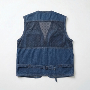 เสื้อกั๊กยีนส์สีน้ำเงินเข้มแบบตาข่าย |   เสื้อกั๊กยุทธวิธีแบบมีซิปหลายช่อง |   เสื้อแจ็คเก็ตทำงานแบบไม่มีแขนระบายอากาศได้ดี |   ผู้ผลิต OEM ตามสั่ง - Product Image 2