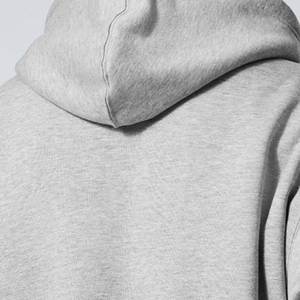 Custom <b>Men</b>’s <b>Grey</b> Oversized Blank Pullover Hoodie with Drop Shoulder and Kangaroo Pocket Casual <b>Sweatshirt</b> - Product Image 3