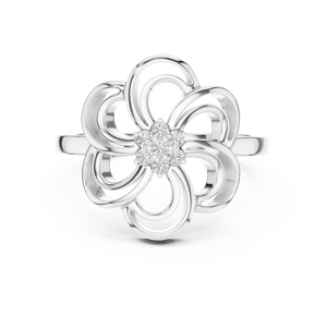 Anillo con Inicial de Nombre Personalizada para Mujer, con Diamante Cultivado en Laboratorio, en Plata u Oro, Estilo Étnico, 10K - Product Image 6