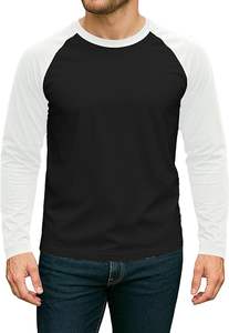 เสื้อยืดแขนยาว OEM แขนเสื้อแบบแร็กแลนตัดต่อสี สำหรับผู้ชาย 180 GSM คุณภาพพรีเมียม ผ้าฝ้าย 100% หลายสี ดีไซน์ใหม่ สไตล์สตรีทแวร์ - Product Image 2