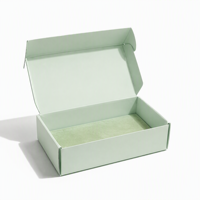 Boîte cadeau de luxe bleu ciel personnalisée avec insert rembourré en velours pour l'emballage de bijoux et de cosmétiques