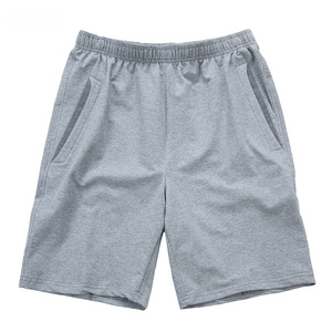 Shorts de sport pour hommes à taille élastique, mi-haute, légers, décontractés, respirants, en coton, pour la détente, le fitness, l'été, avec poches - Product Image 1