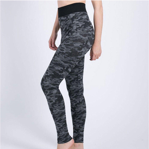 Leggings de sport grande taille pour l'entraînement et la course à pied, en Spandex/Polyester, extensibles et tricotés - Product Image 4