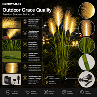 Momovalley Glowing Faux Reed Lights Embrace Nature Serenity Illumination douce pour jardin Patio ou Lakeside Decor Plant Light