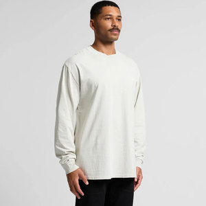 Camisetas de Manga Larga Rojas para Hombre de Primera Calidad, Camiseta Cuello Redondo de Algodón Suave, Estilo Minimalista Esencial - Product Image 2