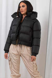 Chaqueta Bomber Acolchada Transpirable de Invierno para Mujer con Cierre de Cremallera, Relleno de Algodón, Servicio OEM, Colores y Etiquetas Personalizables - Product Image 5