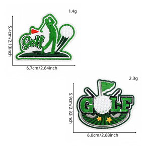 Custom Golf Theme Embroidery <b>Iron</b> On Patch Set for Clothing and Bags - Product Image 4