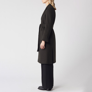 Nouvelle Trench-Coat Long en Laine pour Femme, Col Revers, Ceinturé, Couleur Unie, Manteau d'Hiver Chaud, Vêtement d'Extérieur pour Dames - Product Image 5