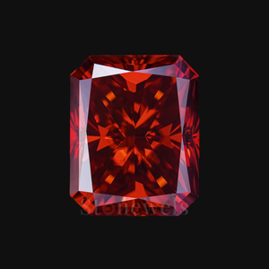 Diamante Sintético Rojo Radiante de Primera Calidad, Corte Elegante, Color Fantasía, Cultivado en Laboratorio, Certificado, Piedra Suelta para Colecciones de Joyería de Lujo - Product Image 1