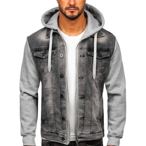 Wholesale Price Cotton Made Stylish Men Jeans <b>Jacket</b> Best Quality Gray Washed Long Sleeved Autumn Wear Men's <b>Jacket</b> - Product Image 1