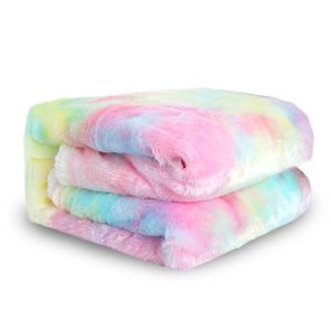 Coperta in Finta Pelliccia Ultra Morbida e Lussuosa, Colorata Arcobaleno, per Letto e Divano, Peso 5kg - Product Image 3