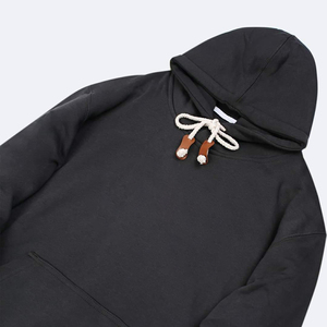 Sudadera con capucha de forro polar para hombre, con estampado a cuadros, lavado ácido, 280g, cuello redondo, transpirable, logo frontal, talla personalizada, ecológica - Product Image 2