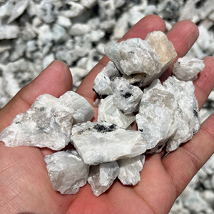 หินมูนสโตนสีรุ้งธรรมชาติแบบหยาบ หินดิบสีฟ้าประกายเงา คริสตัลบำบัด พลอยดิบสำหรับงานฝีมือ วัสดุทำเครื่องประดับ ขายส่งสำหรับตกแต่งบ้าน - Product Image 3