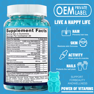 OEM Best-seller Gummies biotina collagene bellezza unghie per capelli supplemento 90 pz per adulti - Product Image 2