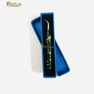Pinzas para Extensión de Pestañas con Punta de Fibra Nano, Recubrimiento de Polvo Negro, Antimagnéticas, Antiestáticas, 10 mm, OEM - Product Image 4