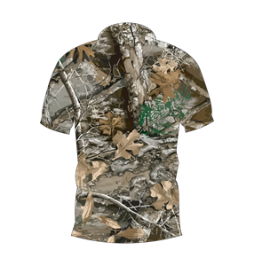 เสื้อโปโลพิมพ์ลายพรางลายวู้ดแลนด์สำหรับผู้ชาย แขนสั้น สวมใส่สบาย เหมาะสำหรับกิจกรรมกลางแจ้งและตีกอล์ฟ - Product Image 5