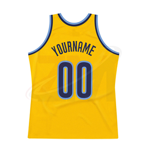 Camiseta de Baloncesto Personalizada Amarilla Sublimada, Unisex, de Malla Transpirable, 100% Poliéster, con Impresión de Nombre y Número del Equipo - Product Image 3