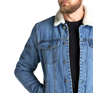 Turn Down Collar Full Sleeves <b>Men</b> <b>Denim</b> <b>Jacket</b> In Solid Color Custom Private Label <b>Men</b> <b>Denim</b> <b>Jacket</b> In Solid Color - Product Image 4