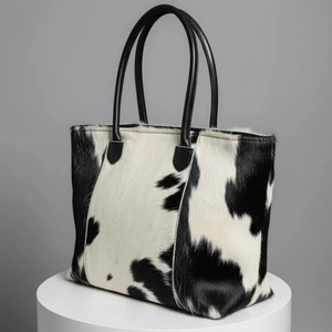 Authentic Hair On Hide Leather <b>Tote</b> <b>Bag</b> <b>Vintage</b> Large Capacity Shoulder <b>Bag</b> Lightweight Genuine Leather <b>Bag</b> - Product Image 4