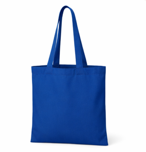 Customized Logo 100% Cotton Canvas Tote <b>Bag</b> with custom Printing Blue Canvas Tote <b>Bag</b> <b>Medium</b> Size Shoulder Handle Shopping <b>Bag</b> - Product Image 1