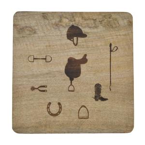 Tabla de Cortar de Madera Maciza con Diseños Personalizados, Tabla de Cortar Vegetales de Madera de Mango, Antideslizante para Encimera de Cocina - Product Image 1