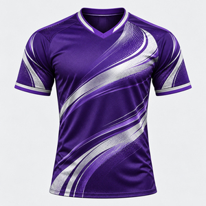 Flowing Wave Design Soccer Jersey Set Custom Sublimation <b>Football</b> Match <b>Shirts</b> and Shorts for School Teams Clubwear and Sports - Product Image 5
