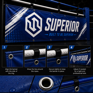Custom Event Boxing Ring Side <b>Banner</b> with Strong Reinforced Grommets - Product Image 3