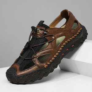 Sandales <span class=keywords><strong>de</strong></span> plage pour hommes les plus vendues, chaussures <span class=keywords><strong>de</strong></span> sport décontractées d'extérieur, sandales à bout fermé, grandes tailles, semelle épaisse en caoutchouc - Product Image 2