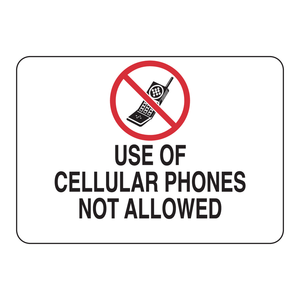 Señal de Prohibición de Celulares Brady para Áreas Industriales, Laboratorios y Hospitales - Product Image 1