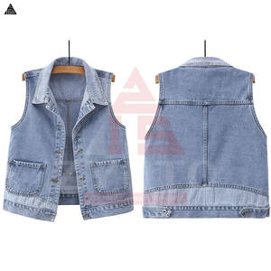 Gilet en jean à bas prix, design personnalisé, haute qualité, prix avantageux, gilets en jean pour hommes, meilleures ventes - Product Image 4